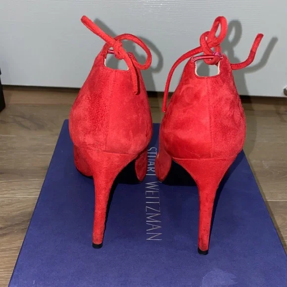 Stuart Weizman peakabow red pump size 37 - Picture 3 of 12